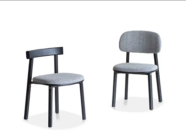 Chaise en frêne avec coussin intégré Potocco Helvetica 868 W 868/W usine POTOCCO de l'Italie. Foto №2