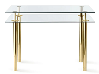 Pieds de table en cristal rectangulaires GHIDINI1961 usine GHIDINI1961 de l'Italie