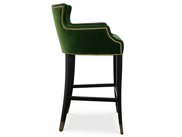 Tabouret en velours haut avec accoudoirs BRABBU collection Dukono usine BRABBU de l'Italie. Foto №3