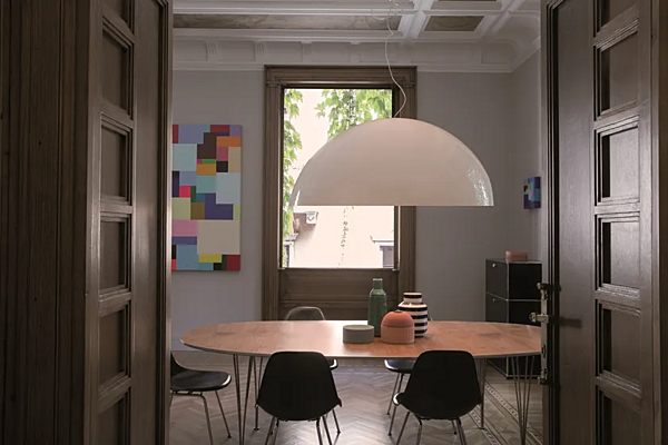 Lampe suspendue en PMMA Sonora 490 493 Oluce usine Oluce de l'Italie. Foto №7