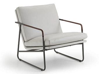 Fauteuil en cuir avec accoudoirs Pablo I 4 Mariani