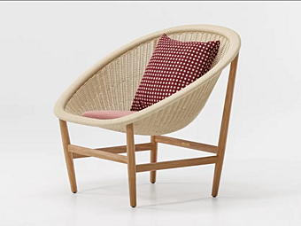 Fauteuil en osier avec accoudoirs KETTAL BASKET