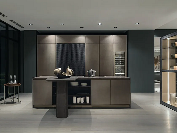 Cuisine en bois avec poignées intégrées GIORGETTI GK 01 usine GIORGETTI de l'Italie. Foto №4
