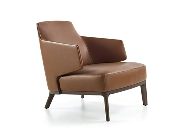 Fauteuil en cuir avec accoudoirs Amanda Frigerio usine Frigerio de l'Italie. Foto №1