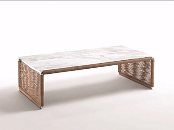 Table basse rectangulaire en marbre Tindari FLEXFORM usine FLEXFORM de l'Italie