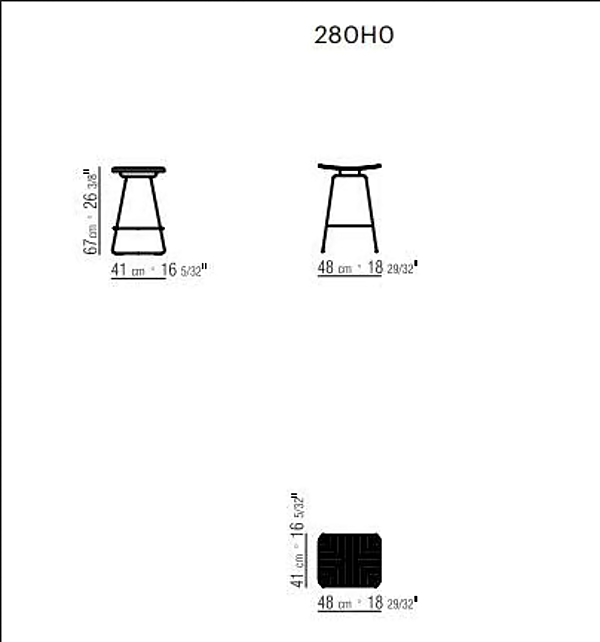 Tabouret de jardin haut avec repose-pieds FLEXFORM Echoes Outdoor usine FLEXFORM de l'Italie. Foto №2