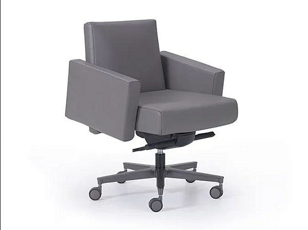 Chaise de direction pivotante en cuir Inca I 4 Mariani usine i 4 Mariani de l'Italie. Foto №1