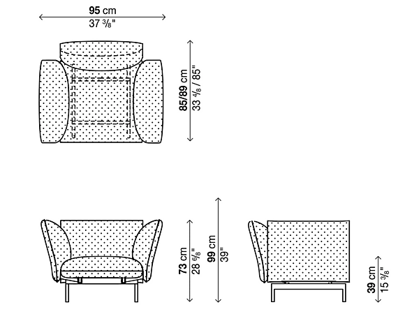 Fauteuil en cuir avec accoudoirs Tenso Kristalia usine Kristalia de l'Italie. Foto №5