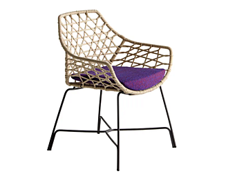 Fauteuil de jardin en tissu avec accoudoirs Potocco CUT 910 PR 910/PR