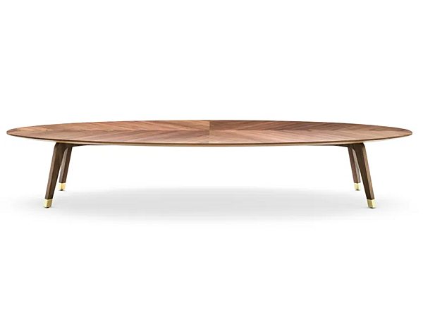 Table basse ovale en noyer Black Tie Milton MILW22 usine Black Tie de l'Italie. Foto №1