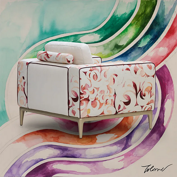 Fauteuil en tissu avec accoudoirs  H FORMITALIA -Armchair-A usine FORMITALIA de l'Italie. Foto №8