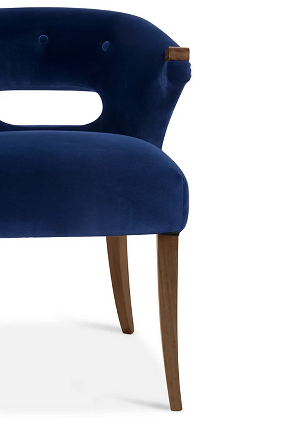 Fauteuil en velours rembourré avec accoudoirs Nanook BRABBU usine BRABBU de l'Italie. Foto №5