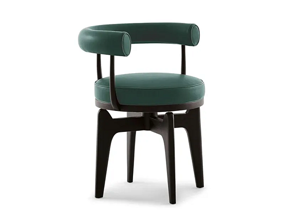 Fauteuil en cuir pivotant avec accoudoirs CASSINA INDOCHINE usine CASSINA de l'Italie. Foto №5