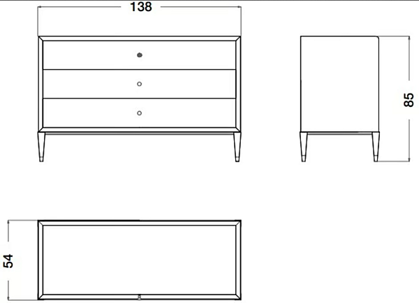 Commode en bois et marbre Eclipse CPRN HOMOOD E208, E209 usine CPRN HOMOOD de l'Italie. Foto №2