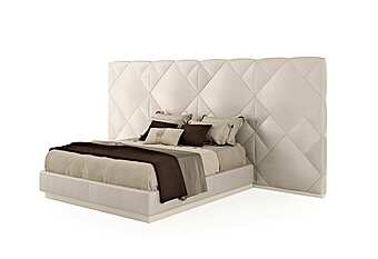 Lit double avec tête de lit rembourrée Bizzotto Italia Symphony