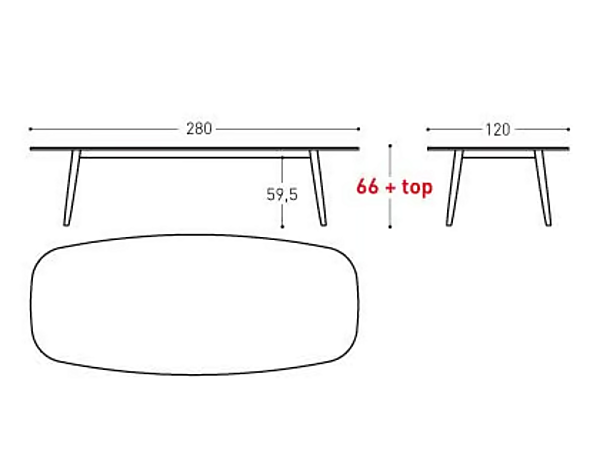 Table de jardin ovale en aluminium revêtu de poudre collection Ellisse VARASCHIN 2401L, 2402L usine VARASCHIN de l'Italie. Foto №6