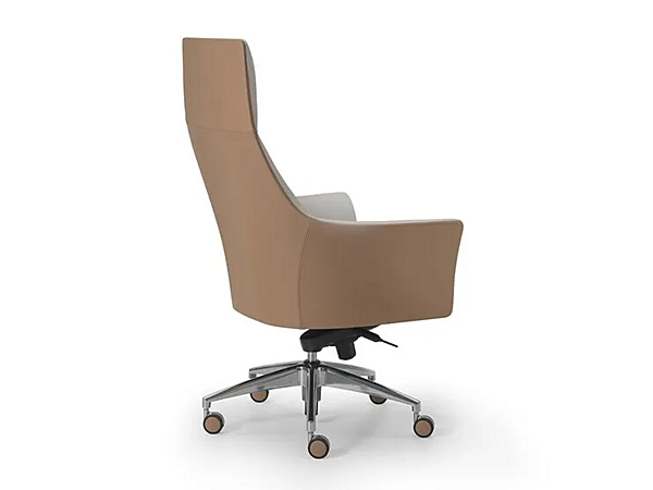 Chaise de direction en cuir à dossier haut Sella I 4 Mariani usine i 4 Mariani de l'Italie. Foto №7