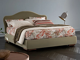 Lit double en tissu avec tête de lit rembourrée Altrenotti Itaca Lit double en tissu avec tête de lit rembourrée Altrenotti Itaca usine Altrenotti de l'Italie