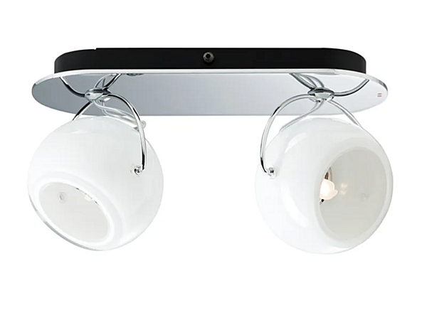 Lampe de plafond réglable en blanc Beluga Fabbian usine Fabbian de l'Italie. Foto №1