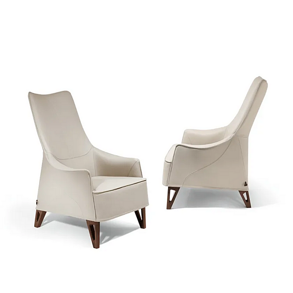 Fauteuil en cuir avec accoudoirs Mobius GIORGETTI usine GIORGETTI de l'Italie. Foto №2