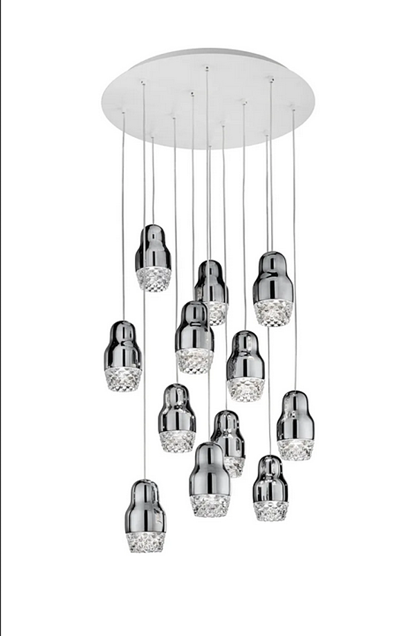 Suspension en verre et aluminium LED Fedora AXOLIGHT usine Axolight de l'Italie. Foto №2