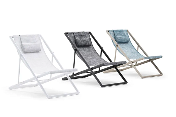 Chaise longue pliante en aluminium laqué VARASCHIN Clever 229SD5 usine VARASCHIN de l'Italie. Foto №6