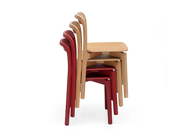 Chaise empilable en frêne Contorna Kristalia usine Kristalia de l'Italie. Foto №4