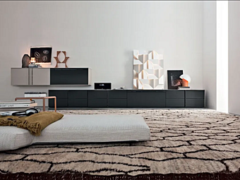 Mur de rangement sectionnel en bois Pass Word Evolution Molteni & C usine Molteni & C.(+VITRA) de l'Italie