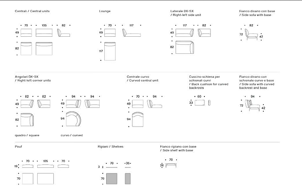 Canapé d'angle en tissu Saba collection Rendez Vous usine SABA de l'Italie. Foto №18