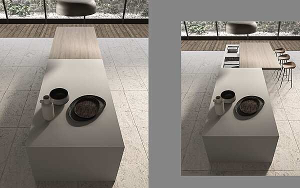Cuisine équipée avec îlot en bois ASTER CUCINE ATELIER usine Aster Cucine de l'Italie. Foto №3