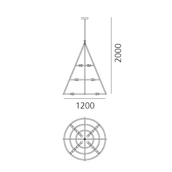 Suspension en acier El Poris Artemide 1085030A usine Artemide de l'Italie. Foto №11