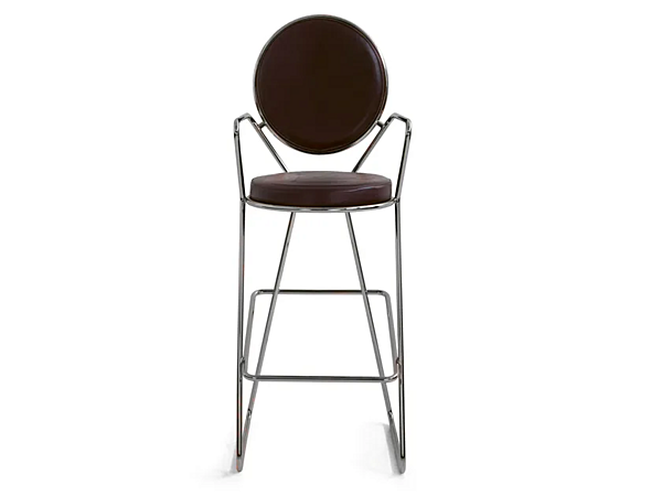 Tabouret rembourré avec accoudoirs en tissu Moroso Double Zero usine Moroso de l'Italie. Foto №1