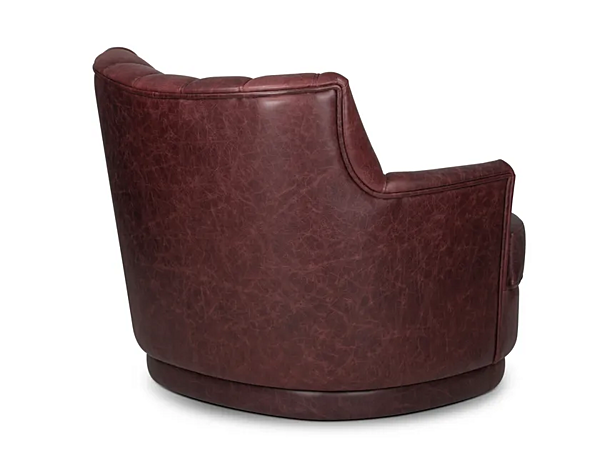 Fauteuil en cuir rembourré avec accoudoirs prune BRABBU usine BRABBU de l'Italie. Foto №4
