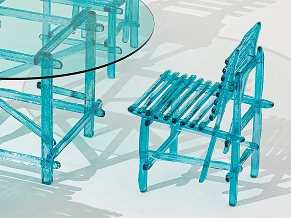 Chaise d'extérieur en polycarbonate A Mare Edra AMR010 usine EDRA de l'Italie. Foto №1