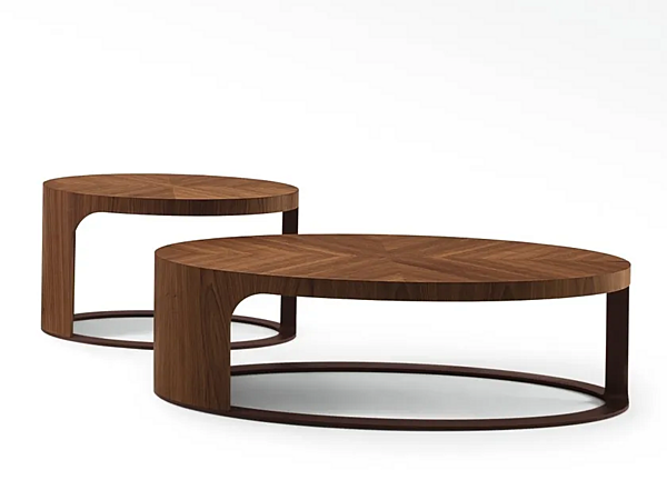 Table basse ovale en bois GIORGETTI collection Ling usine GIORGETTI de l'Italie. Foto №1