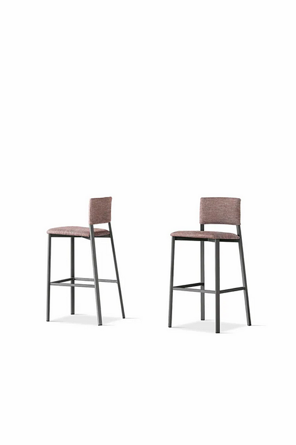 Tabouret haut en tissu avec dossier SEDIT SARA usine SEDIT de l'Italie. Foto №3
