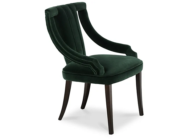 Fauteuil en velours rembourré avec accoudoirs BRABBU CAYO usine BRABBU de l'Italie. Foto №1