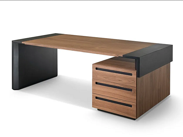 Bureau en bois rectangulaire avec tiroirs croisés i 4 Mariani usine i 4 Mariani de l'Italie. Foto №3