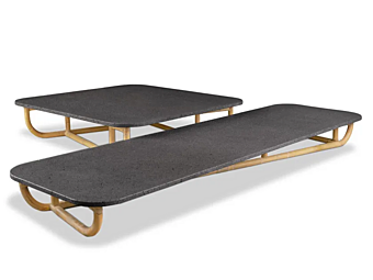 Table basse en pierre volcanique BAXTER Malacca usine BAXTER de l'Italie