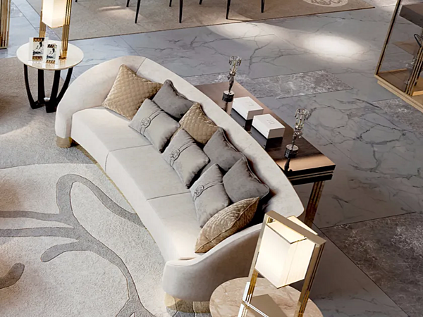 Canapé 3 places en tissu avec dossier rembourré Bizzotto Italia Infinity usine Bizzotto Italia de l'Italie. Foto №6