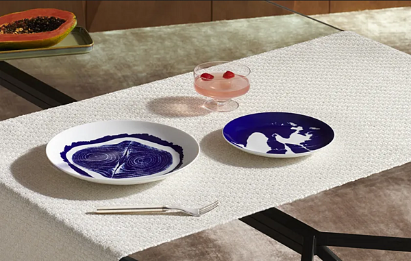 Assiette en porcelaine de remplacement set de 2 Neige CASSINA GNR CP 03 usine CASSINA de l'Italie. Foto №5