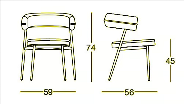 Chaise rembourrée en tissu avec accoudoirs ZANOTTA NENA 2262 usine ZANOTTA de l'Italie. Foto №10