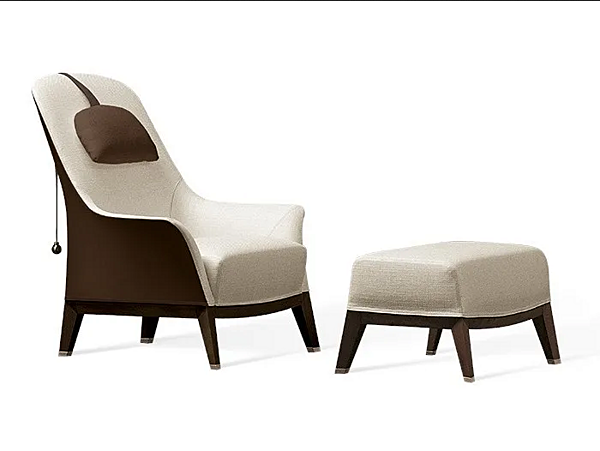 Fauteuil avec accoudoirs en tissu GIORGETTI Collection 614749 51050, 51051, 51060, 51063 + 51061 usine GIORGETTI de l'Italie. Foto №1