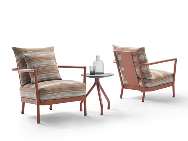 Fauteuil de jardin en aluminium et tissu Camargue FLEXFORM 2A6C1 usine FLEXFORM de l'Italie. Foto №4