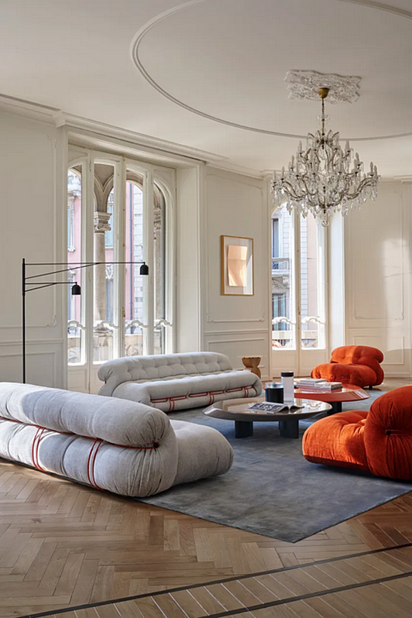 Canapé en tissu Soriana CASSINA 944 usine CASSINA de l'Italie. Foto №5