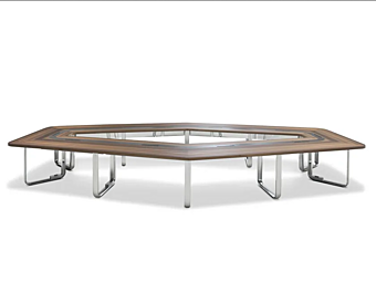 Table de réunion modulaire en bois avec gestion des câbles i 4 Mariani Table de réunion modulaire en bois avec gestion des câbles i 4 Mariani usine i 4 Mariani de l'Italie