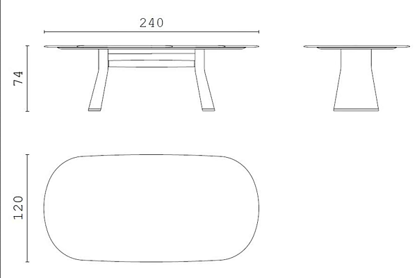 Table ovale en bois et marbre Talos CPRN HOMOOD usine CPRN HOMOOD de l'Italie. Foto №4