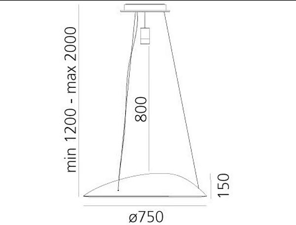 Lampe suspendue LED RGB en PMMA Ameluna Artemide 1402010app usine Artemide de l'Italie. Foto №13