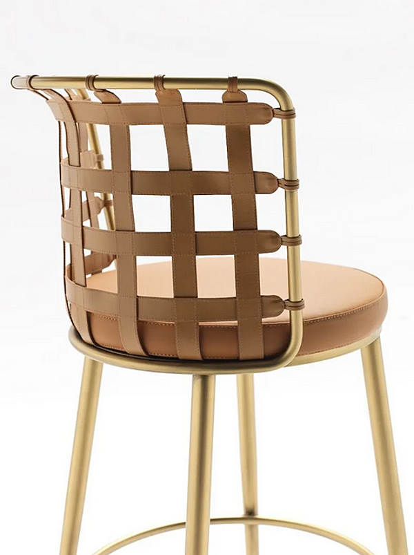 Tabouret en acier avec coussin intégré Lola FASEM usine FASEM de l'Italie. Foto №3