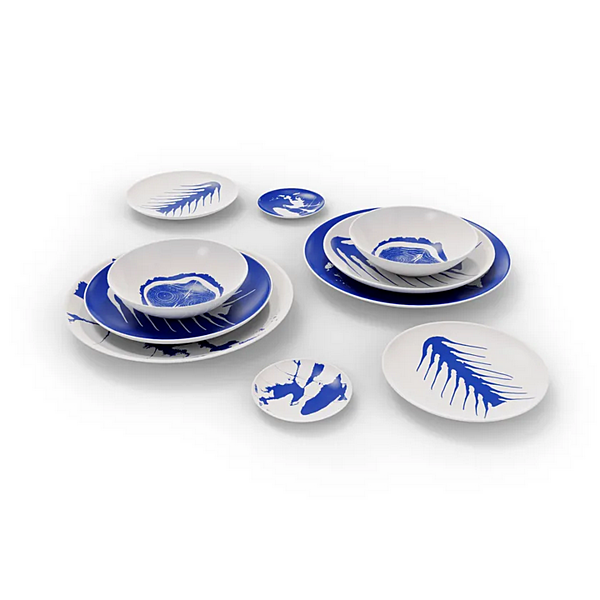 Assiette en porcelaine de remplacement set de 2 Neige CASSINA GNR CP 03 usine CASSINA de l'Italie. Foto №10